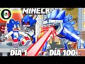 ¡Sobreviví 100 DÍAS como METAL SHIN SONIC en Minecraft HARDCORE!