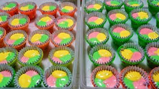 Bolu Mekar Rainbow, Bikin 3 Resep Jadi 160 pcs Untuk Pesanan Pelanggan Anti Gagal