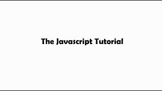 Javascript Tutorial for Beginners : Lesson # 1 - Hello World!