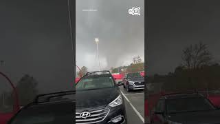 A confirmed tornado was on the ground near Little Rock, Arkansas.