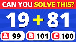 The Ultimate Math Quiz: 100 Sum Questions from Easy to Impossible! 🧠