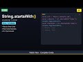 🎓 String.startsWith() - Complete JavaScript Tutorial