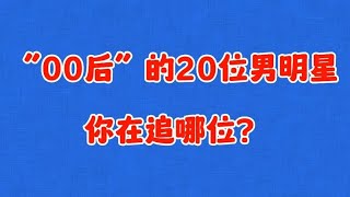 “00后”的20位男明星，个个实力与颜值共存，你在追哪位？