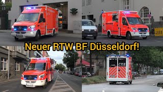 [Neufahrzeug/Pressluft] 3× neuer RTW BF Düsseldorf Wache 3 auf Alarmfahrt