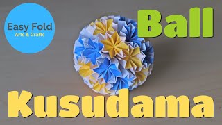 Step by step paper kusudama ball tutorial // DIY Origami Paper