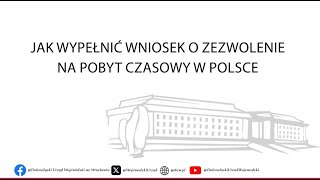 How to properly complete an application for a temporary residence permit in Poland English subtitles