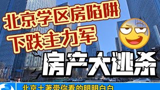 北京学区房陷阱，下跌主力军，房产大逃杀，北京土著带你看明白。#北京房价 #上海房价 #中国经济 #学区房 #刚需 #买房 #倒闭 #经济衰退