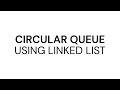 Circular Queue Using Linked List Explained Visually