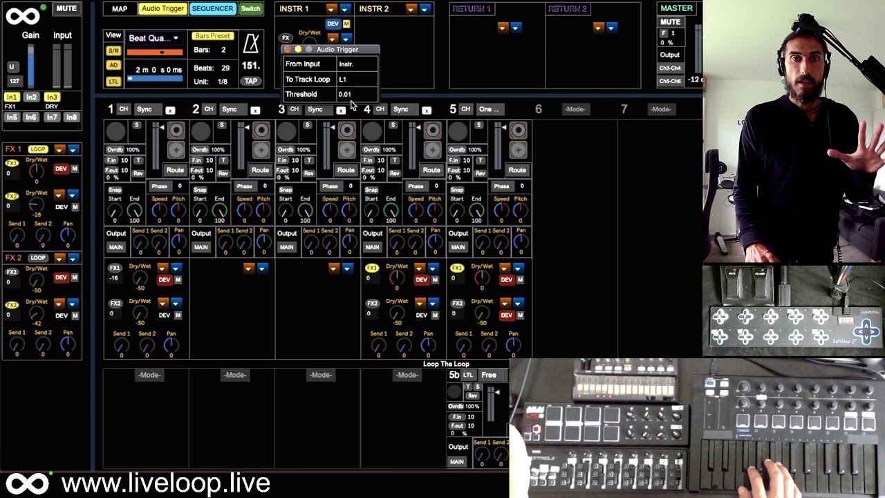 Live Looping - Tutorial 10 - [LiveLoop - Hands Free Looping] - YouTube