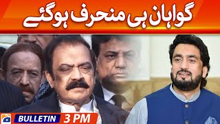 Geo News Bulletin 3 PM | Imran Khan - Rana Sanaullah - Nawaz Sharif -10th December 2022
