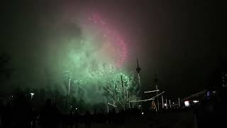 Happy New Year 2025!  Ventspils, Latvia. Firework. Jaunā gada salūts.