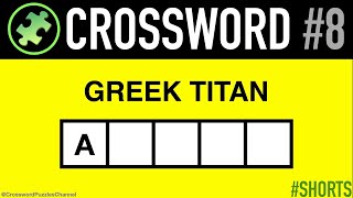 CROSSWORD PUZZLE #8 - GENERAL KNOWLEDGE TRIVIA PUB QUIZ WORD GAME