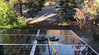 Karcher iSolar 800 in action. Solar Panel Cleaning Device