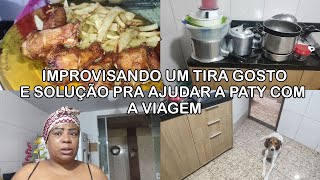 Improvisando um tira gosto. E solução pra ajudar a Paty com os objetos que ela está vendendo.