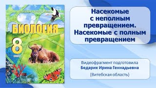 Тип Членистоногие. Тема 22. Насекомые с неполным превращением. Насекомые с полным превращением