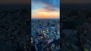 渋谷スカイの夕陽　東京夜景の輝く刻　#東京夜景 #夕陽 #タイムラプス #timelapse #夕暮れ #shibuyasky