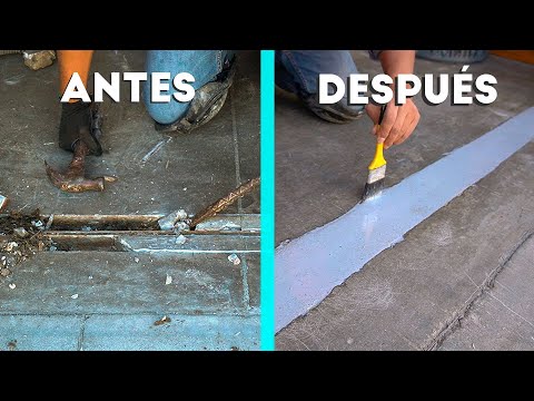 REPARACIÓN En Piso Con Mortero Epóxico | Resina Sobre Concreto - YouTube