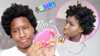 MY SKEPTICAL BUTT TRIED A TANGLE TEEZER ON MY 4C HAIR...AND WOW! 😱😍😍ASMR |Raven Navera