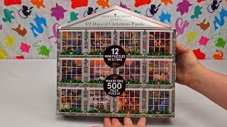 Opening 2024 Christmas Puzzle Advent Calendar by Thomas Kinkade - 12 Days of Christmas | Timelapse