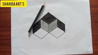 Learn How To Draw 3D Art Cube Drawing