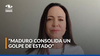 María Corina Machado se pronuncia tras autoproclamación de Maduro como presidente de Venezuela