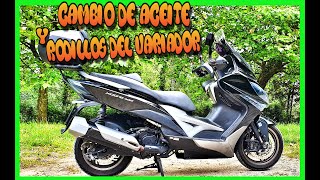 MEJORAS en KYMCO XCITING 400i: RODILLOS VARIADOR + CAMBIO DE ACEITE + LIMPIEZA