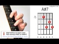 A#7 ♫♬ How To Play Must Learn Acoustic & Electric Guitar Chords