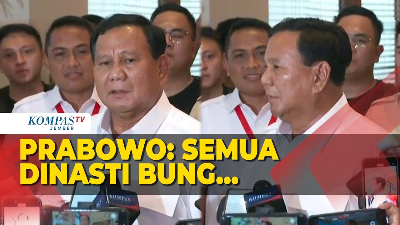 Prabowo Tanggapi Soal Isu Politik Dinasti: Jangan Cari Negatif, Saya ...