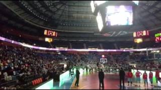 Presentación del Unicaja antes del partido de Eurocup ante el Cedevita.