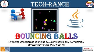 Live Demonstration of Bouncing Ball Game using JavaFX GUI API | Java Game Project | @TechRanch