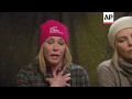 Charlize Theron at women's march at Sundance