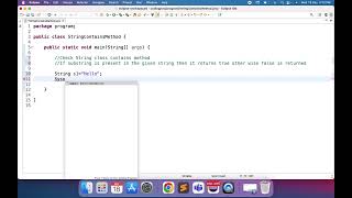 String class contains method | Java Program