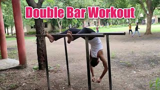 Double Bar Workout | Full Body Workout | Parallel Bar Exercises | Hindi | Narendra Shimpi