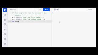 Python Program to find the maximum of two numbers#shorts #coding #python