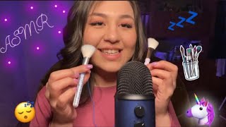 ASMR ~ unicorn brush 🦄 tingly ( mouth sounds ) the best asmr ever