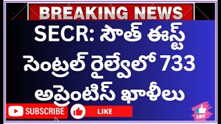 SECR సౌత్ ఈస్ట్ సెంట్రల్ రైల్వేలో  అప్రెంటిస్ ఖాళీలు