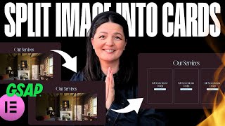 GSAP SPLIT IMAGE INTO CARDS ON SCROLL - Elementor WordPress Tutorial Flex Container
