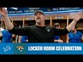 Lions vs. Jaguars postgame locker room celebration