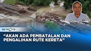 Perbaikan Jalur KA Putus di Grobogan, Jawa Tengah