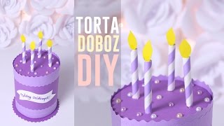 Torta doboz DIY: Szülinapi ajándék csomagolás ötlet -  OszlánszkiART