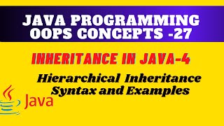Hierarchical Inheritance in Java || Inheritance in Java || Sample code and examples || #Inheritance