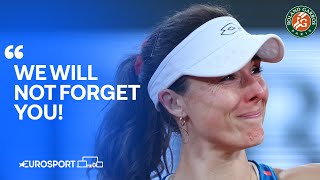 EMOTIONAL SCENES as Alizé Cornet completes her final professional match at the 2024 French Open 😪
