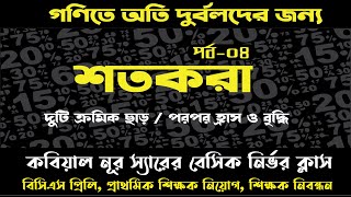 শতকরা । পার্ট-০৪। দুটি ক্রমিক ছাড়, পরপর হ্রাস ও বৃদ্ধি