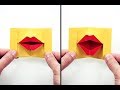 How to make a paper Kissing Lips | Origami Mouth