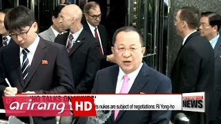 North Korea will not hold talks in which its nukes are subject of negotiations: Ri Yong-ho