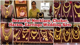 Tanishq Beautiful Wedding Sets | Kasu Malai, Mango Malai | Gold Necklace, Haram, Earrings, Chokers