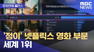 [문화연예 플러스] '정이' 넷플릭스 영화 부문 세계 1위 (2023.01.25/뉴스투데이/MBC)