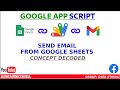 Send Email From Google Sheets By Google App Script