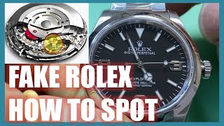 How to spot fake ROLEX watch. The inside of fake watch. (Rolex Explorer 1)