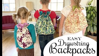 EASY Lined Drawstring Backpack Tutorial